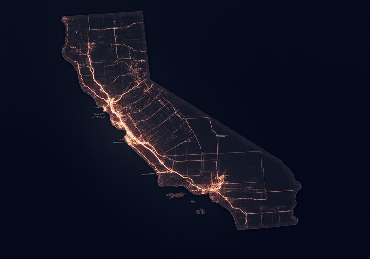 Map visualization of Rancho Cucamonga logistics hub